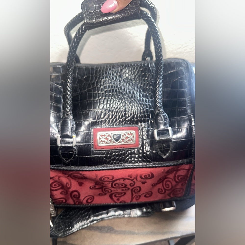 Brighton Vintage Croc Embossed Travel Carry-on Bag - Picture 5 of 8